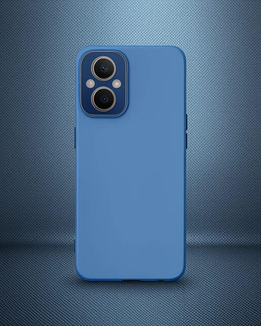 Oppo Reno 7 Lite Kılıf Lansman Glass Kapak - Sky Blue