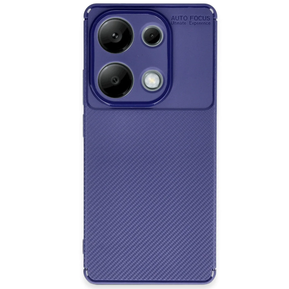 Xiao Red Note 13 Pro 4g Kılıf Auto Focus Karbon Kapak - Lacivert görsel 4