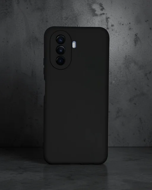 Huawei Nova Y70 Kılıf Nano İçi Kadife Silikon - Siyah