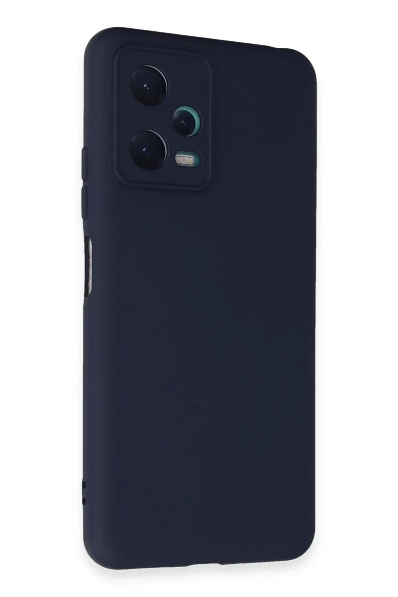 Xiao Red Note 12 5G Kılıf Nano içi Kadife Silikon - Lacivert