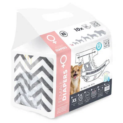 Diapers Dişi Köpekler İçin Külot Bez XSmall 10 lu 26x34 Cm