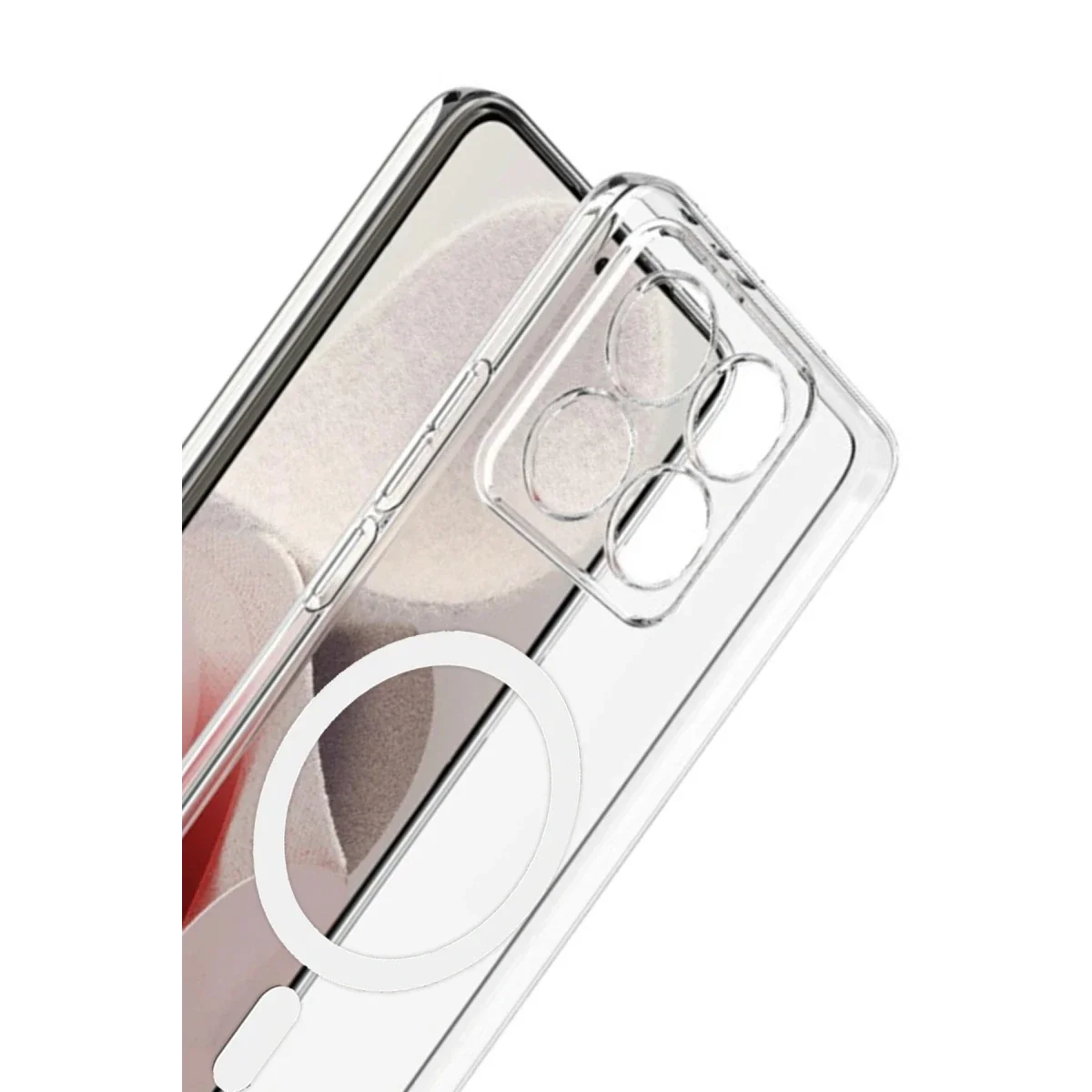 Xiaomi Mi 14T Pro Combo Sert Şeffaf Magsafe Kapak - Şeffaf görsel 3