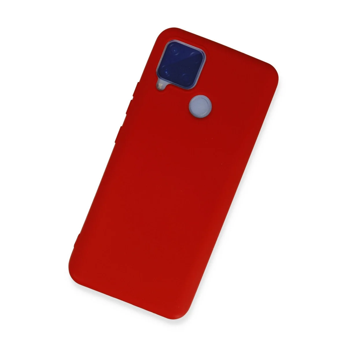 Realme C15 Kılıf Nano İçi Kadife Silikon - Kırmızı görsel 2