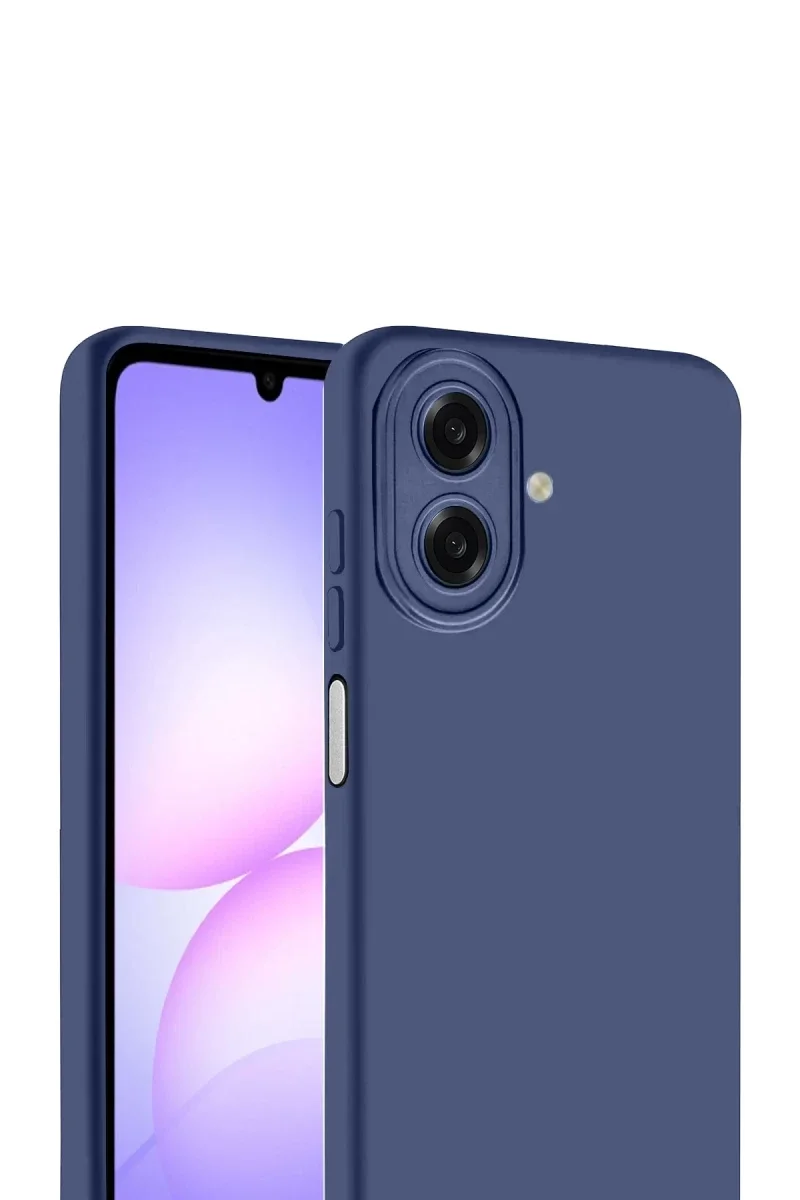 Samsung Galaxy A07 4G Nano içi Kadife Silikon - Lacivert görsel 2