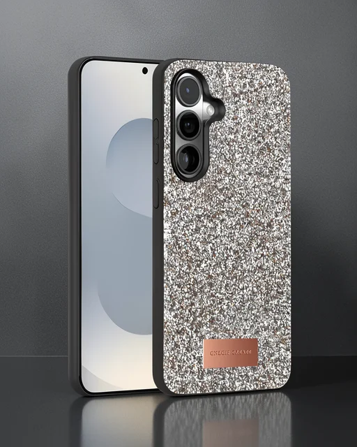 Onegif Samsung Galaxy S25 Plus Bright Simli Kapak - Gümüş