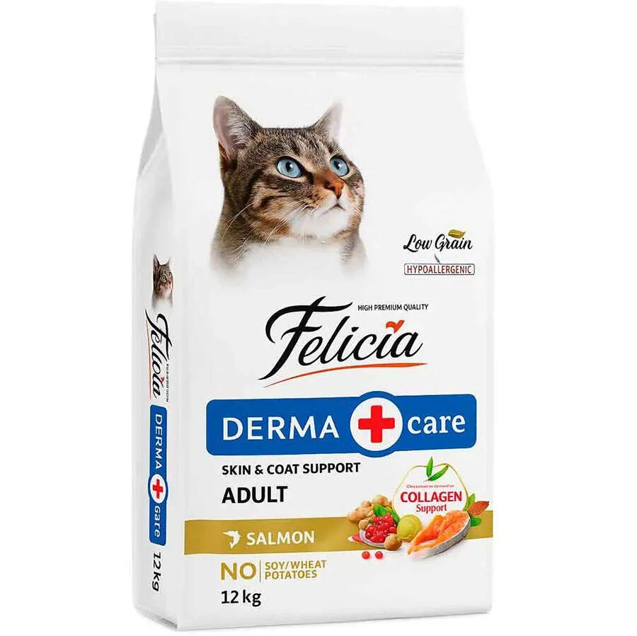 Somonlu az tahıllı yetişkin kedi maması 12 kg felicia