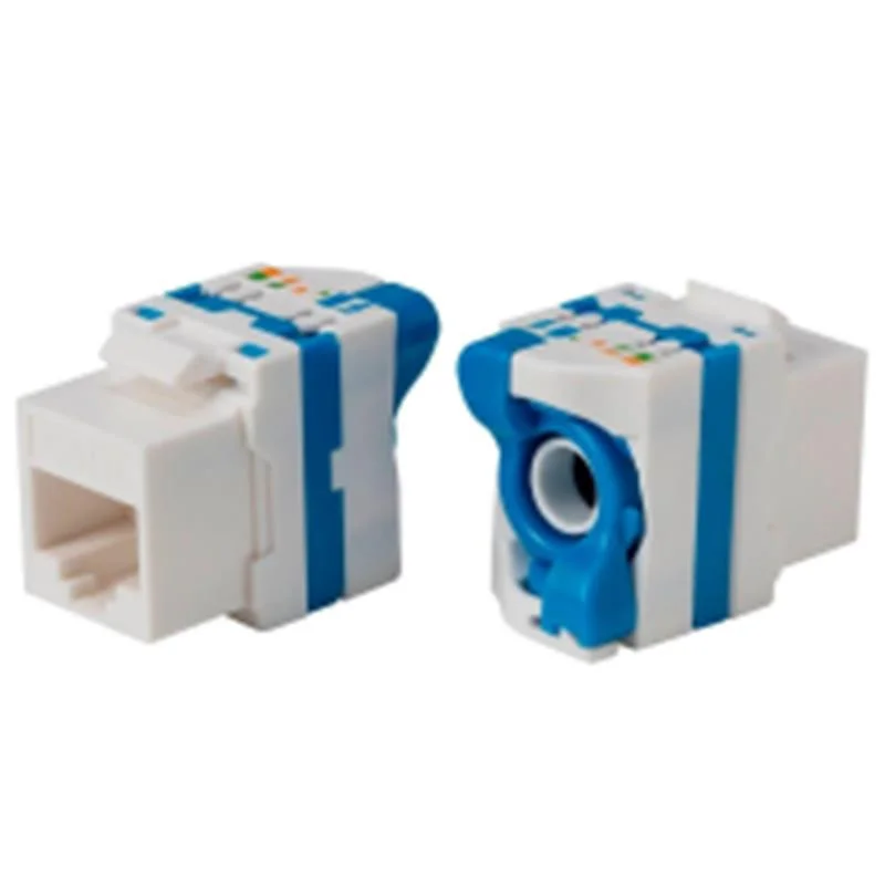 KJ-UC6-18056DB CAT6 Utp 180 Derece Çevirmeli Keystone Jack Mavi Renk