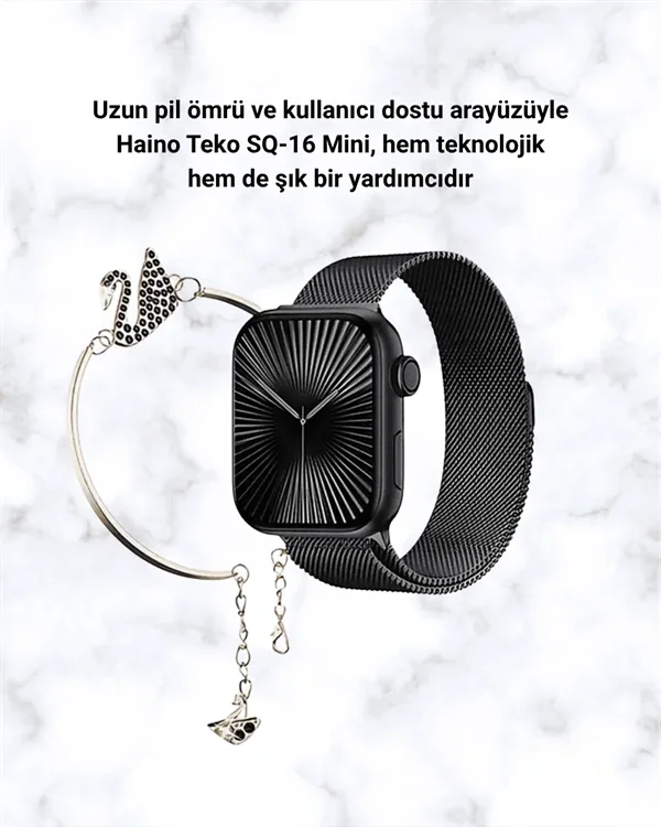SQ-16 ni Series 10 Akıllı Saat – 3 Kordon + Hediye Bileklik görsel 4