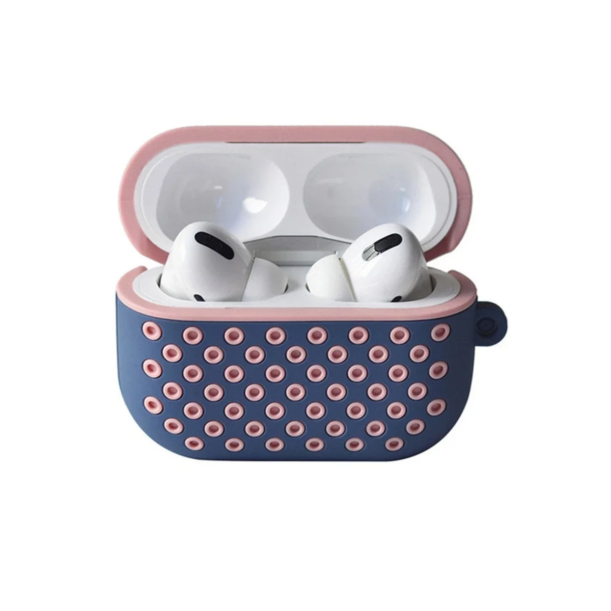 Apple Airpods Pro 2 (2.nesil) Spor Delikli Kılıf - Mavi-Pembe
