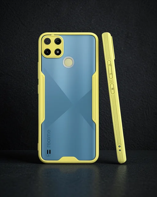 Realme C25y Kılıf Platin Silikon - Sarı
