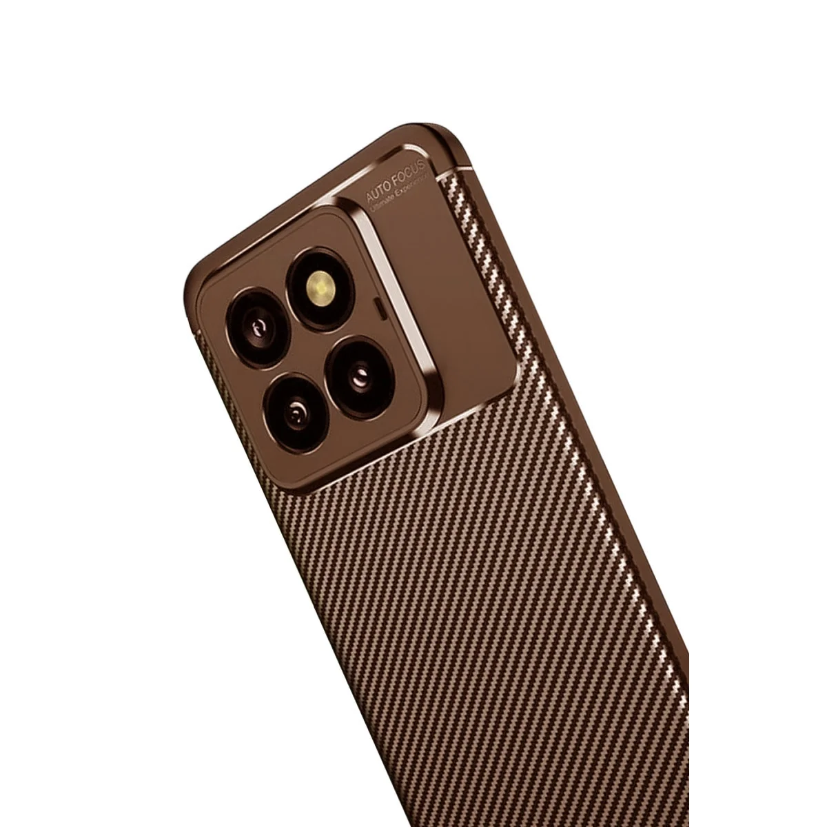Xiao 14t Pro Kılıf Auto Focus Karbon Kapak - Kahverengi görsel 4