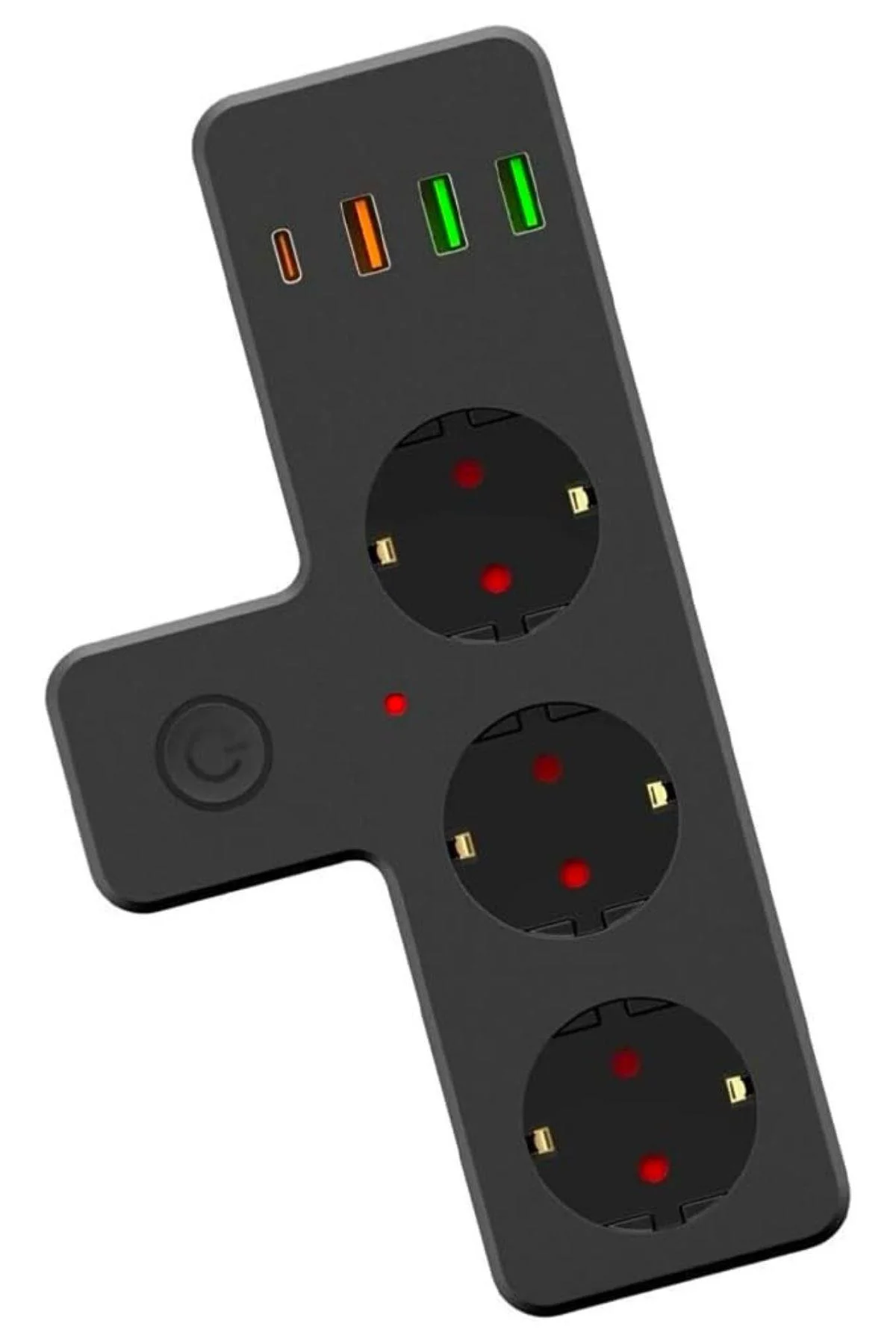 Termal Akım Korumalı 3 Adet Soket,3 Adet USB ve 1 Adet Type-C Girişli 20w Priz Model 3397 görsel 4