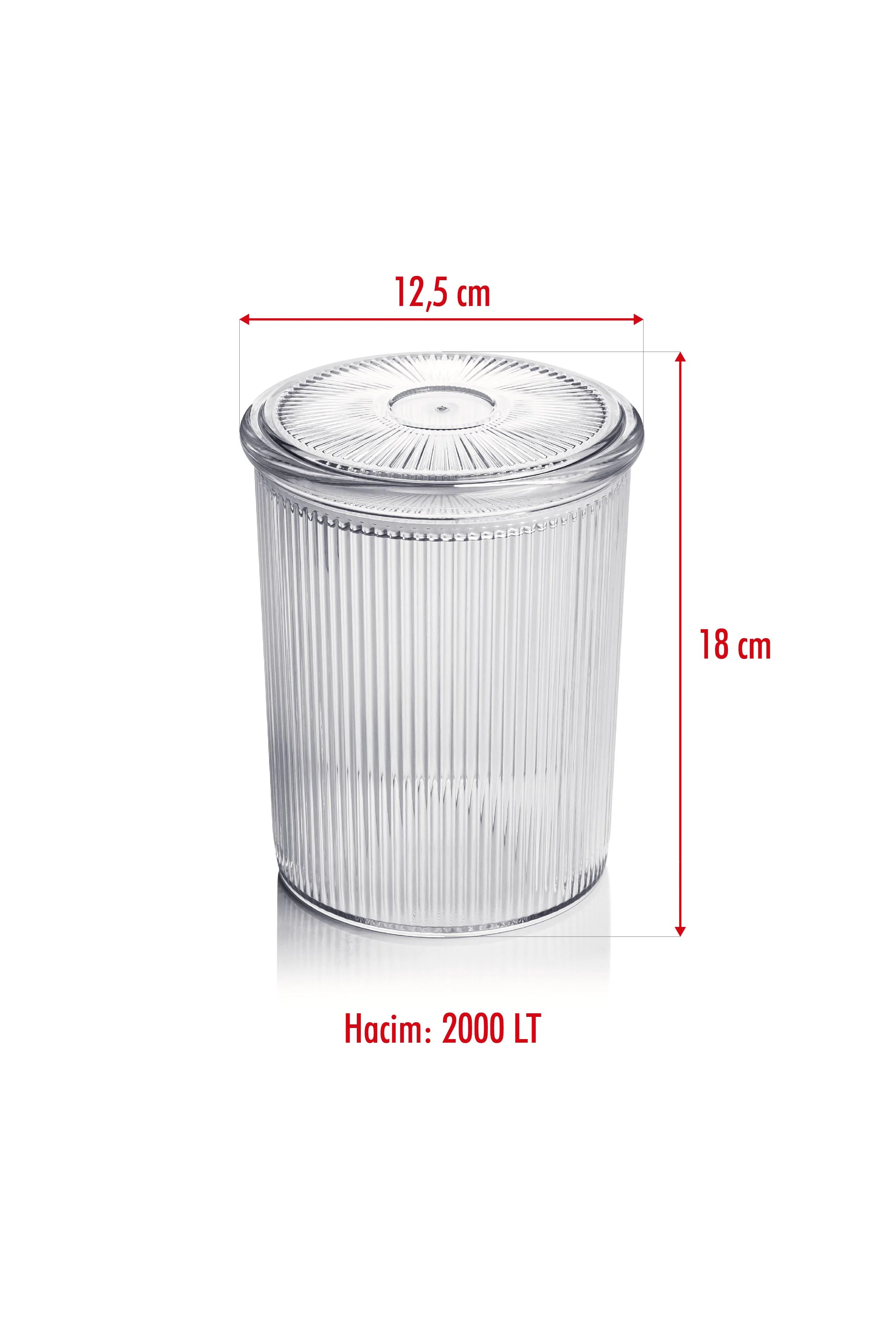 9'lu Barok Yuvarlak Büyük Kavanoz Seti & Saklama Kabı & Erzak Kabı (9*2000 ML) görsel 5