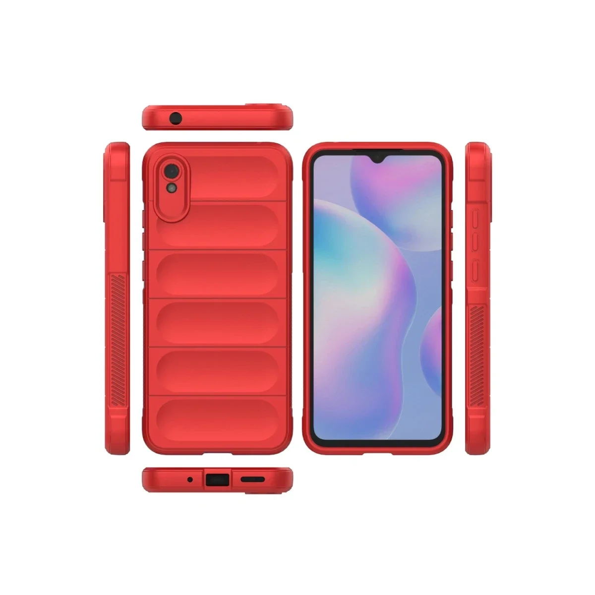 Xiaomi Redmi 9A Kılıf Optimum Silikon - Kırmızı görsel 3