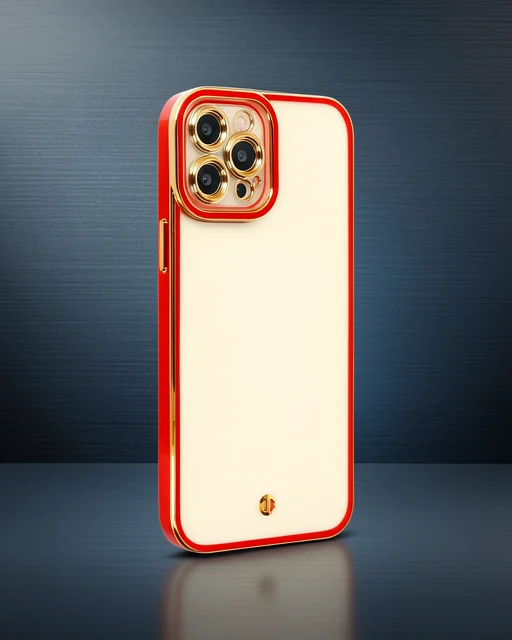 Apple İphone 12 Pro Max Kılıf Liva Lens Silikon - Kırmızı