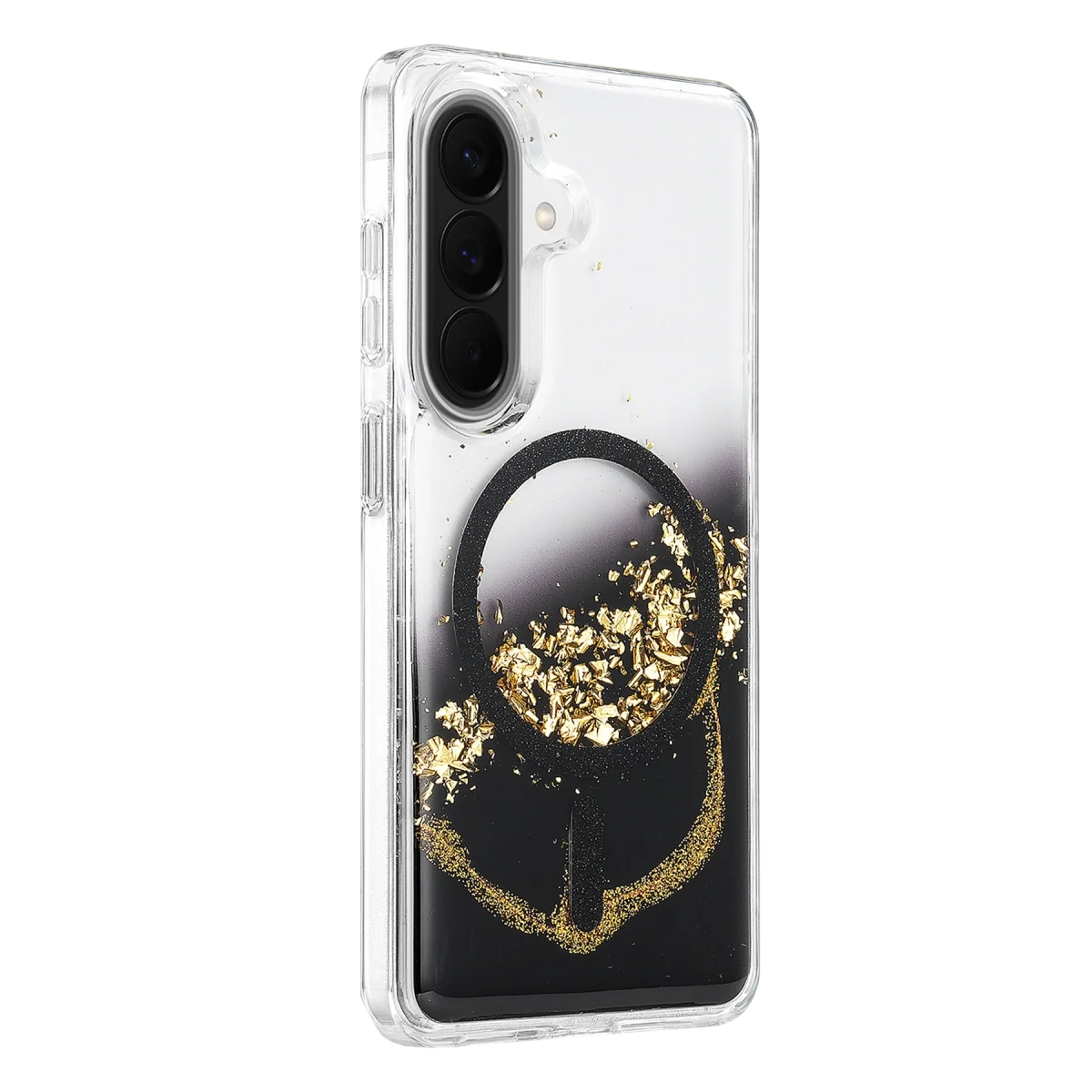 Onegif Samsung Galaxy A37 5g Lotus Simli Magsafe Kapak - Siyah görsel 2