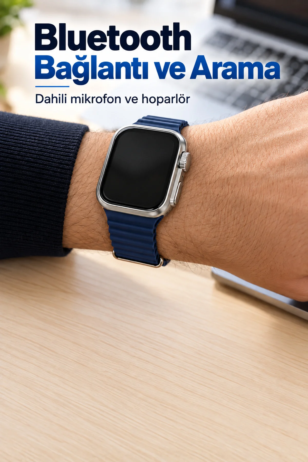 Akıllı Saat Bluetooth Aramalı ve 7 Kordonlu Set görsel 6