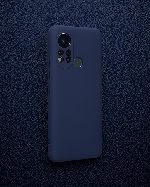 İnfinix Hot 11s Kılıf Nano İçi Kadife Silikon - Lacivert