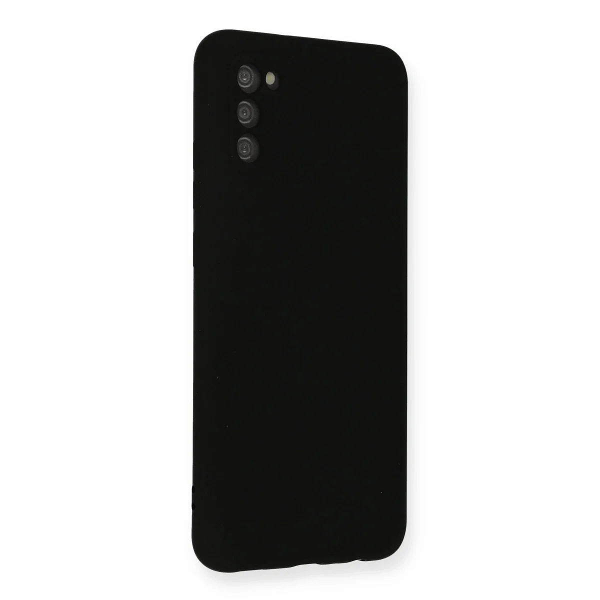 Samsung Galaxy A03s Kılıf Nano İçi Kadife Silikon - Siyah görsel 3