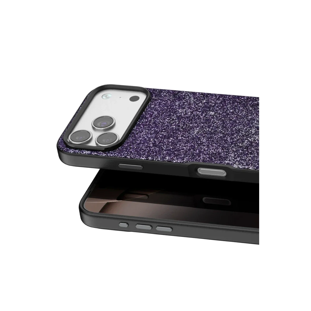 Onegif Apple iPhone 17 Pro Max Bright Simli Kapak - Derin Mor görsel 2