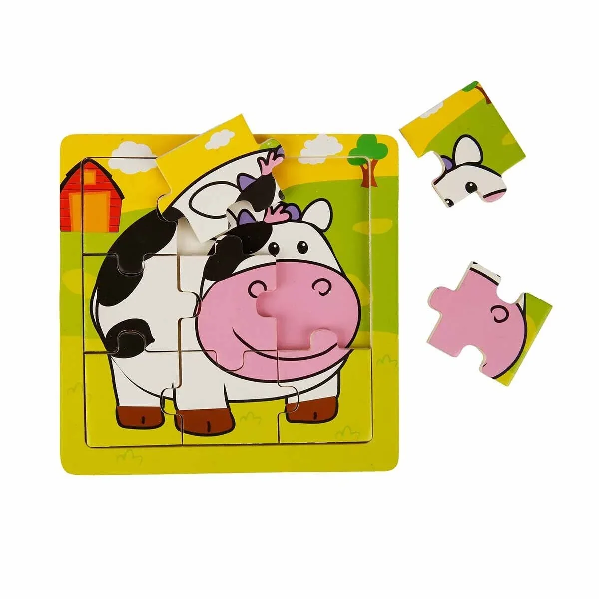 S00002907 Wooden Puzzle Anımals 9 Pcs 3 Ast görsel 3