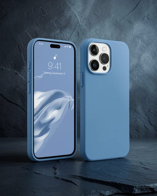 Apple İphone 15 Pro Max Kılıf First Silikon - Mavi