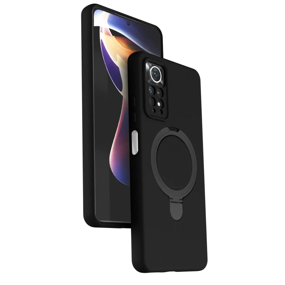 Xiaomi Redmi Note 12 Pro 4G Regal Magsafe Standlı Kapak - Siyah