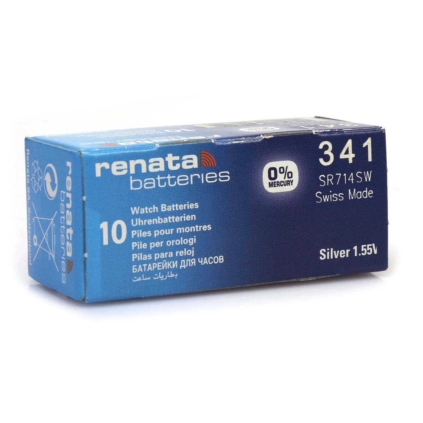 341 SR714SW 1.55V Alkalin Saat Pili 10 Adet