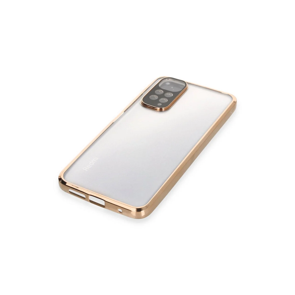 Xiaomi Redmi Note 11 Kılıf Razer Lensli Silikon - Gold görsel 4