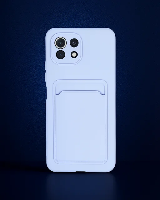 Xiaomi Mi 11 Kılıf Kelvin Kartvizitli Silikon - Lila