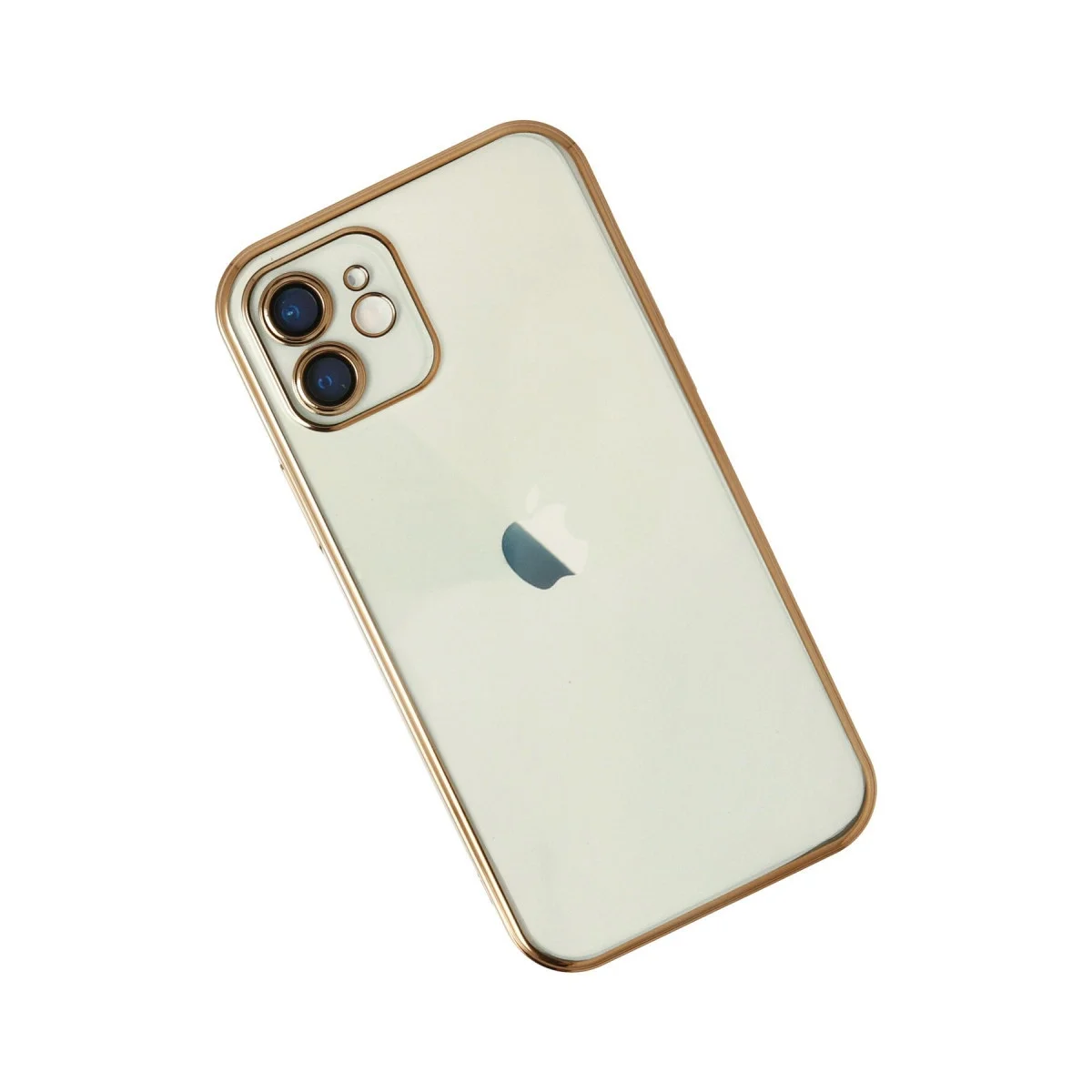 Apple İphone 12 Kılıf Razer Lensli Silikon - Gold görsel 2