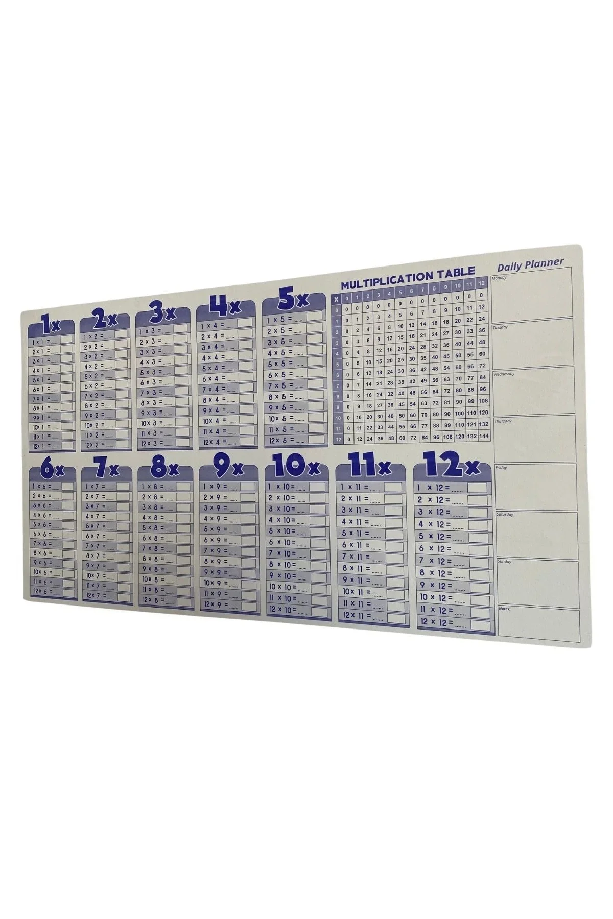 Statik Akıllı Kağıt Ingilizce Çarpım Tablosu 100x56 Cm görsel 8