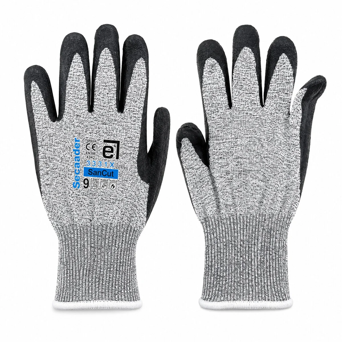 10 Adet Zebra No 9 Medium Kesilme Dirençli Nitril İşçi Eldiven Bandı
