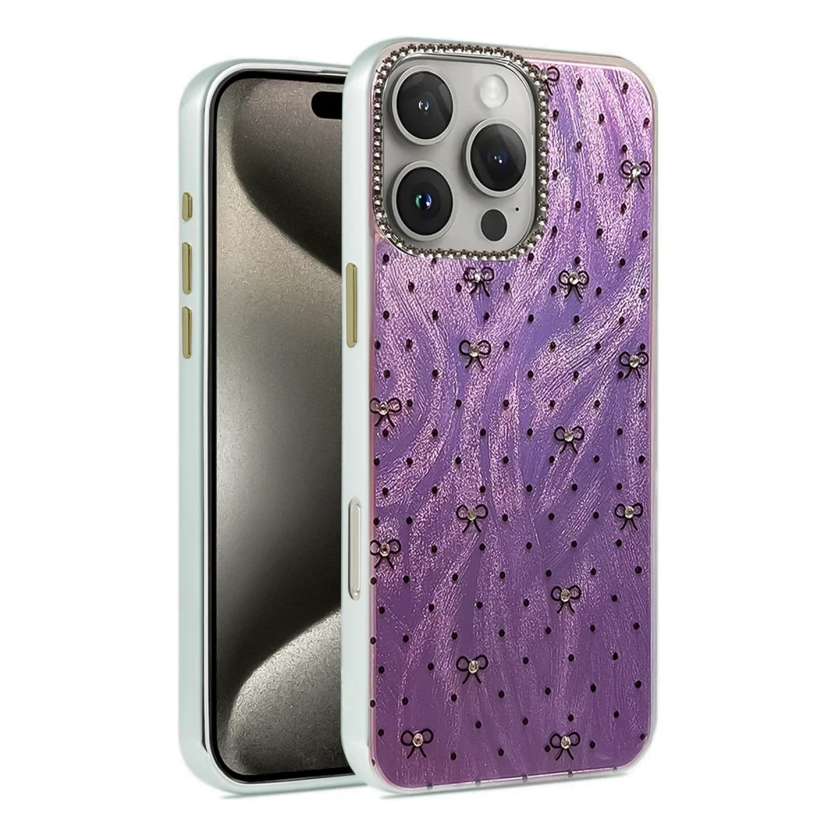 Apple iPhone 16 Pro Max Kılıf Blade Aynalı Desenli Kapak - Desen 2