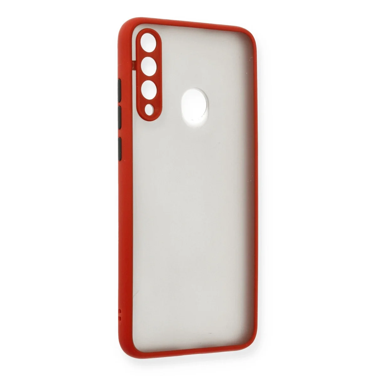 Huawei Y6p Kılıf Montreal Silikon Kapak - Kırmızı görsel 2