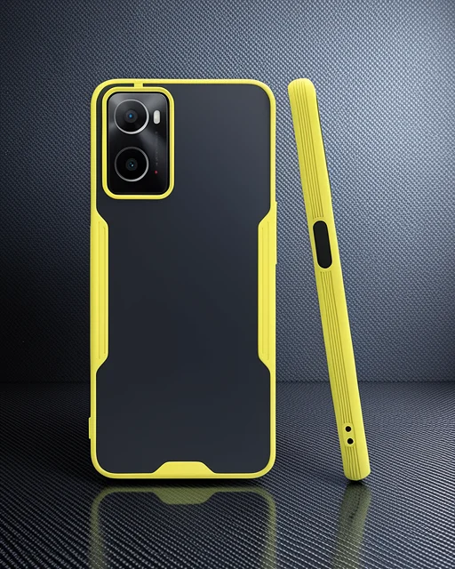 Oppo A96 Kılıf Platin Silikon - Sarı