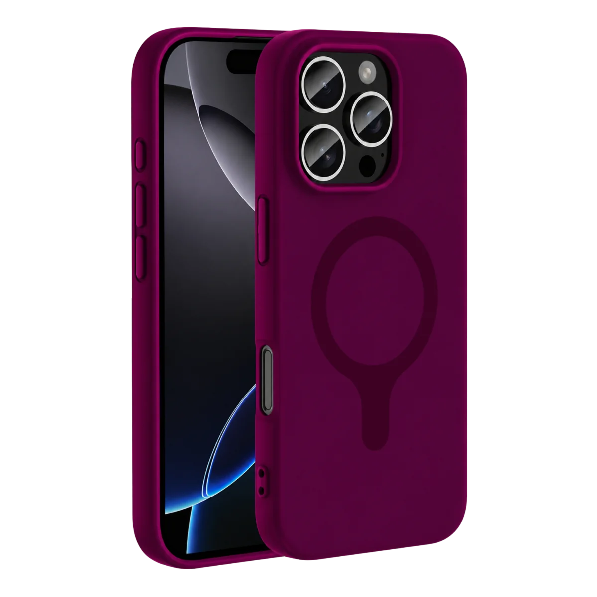 Joko Apple iPhone 16 Pro Max Z Silikon Magsafe Kapak - Bordo