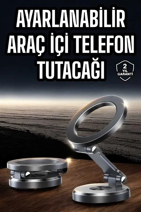 Araç İçi Telefon Tutacağı Manyetik Tasarım Ayarlanabilir görsel 2