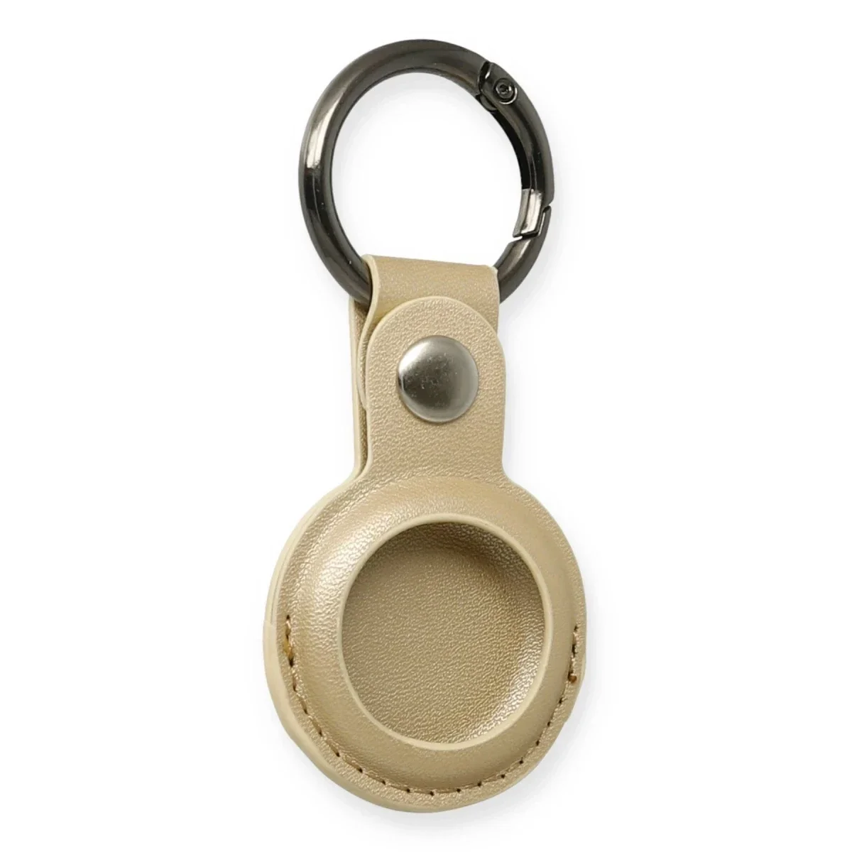 Airtag Anahtarlık Deri Kılıf - Gold görsel 2
