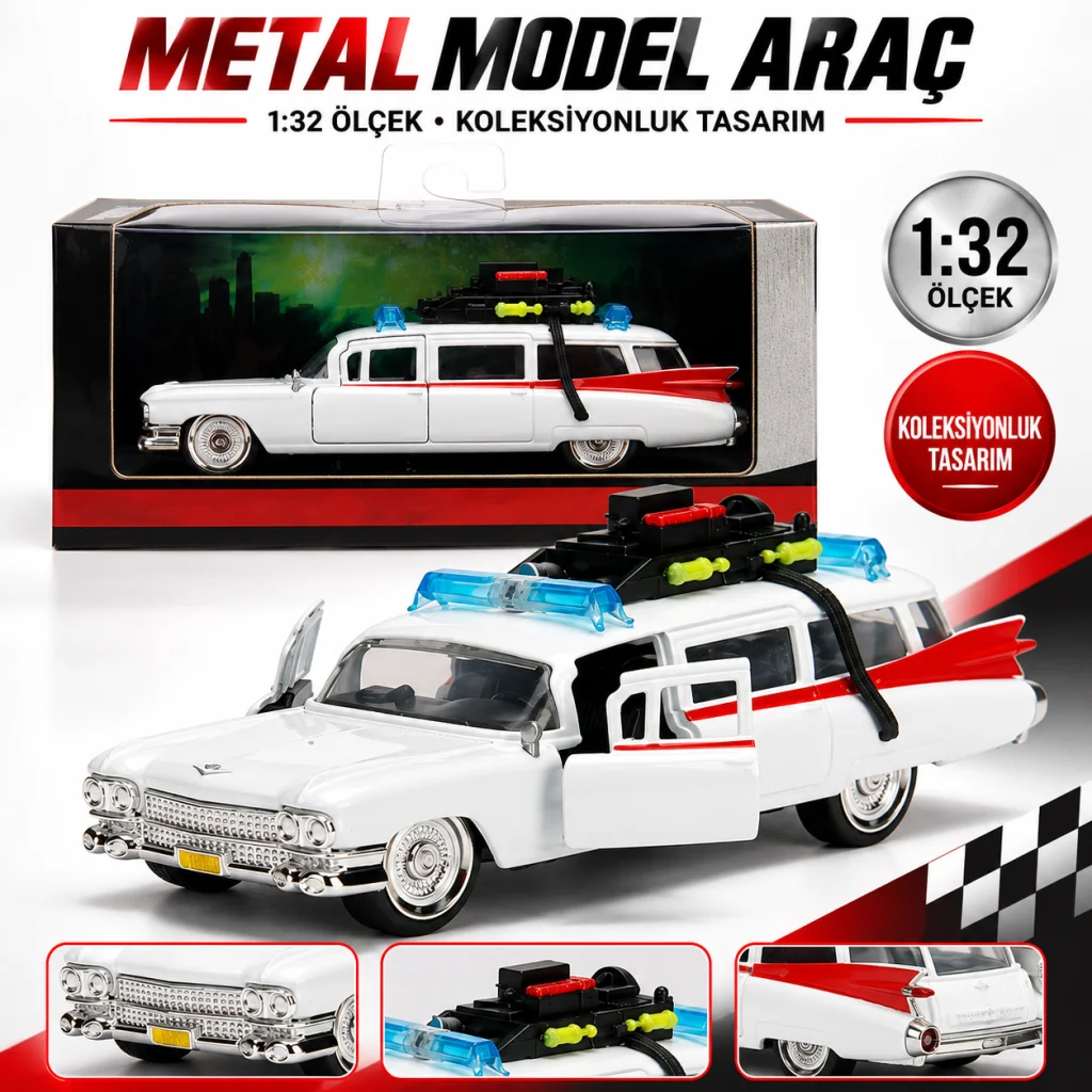 Ghostbusters ECTO-1 Model Araç görsel 4