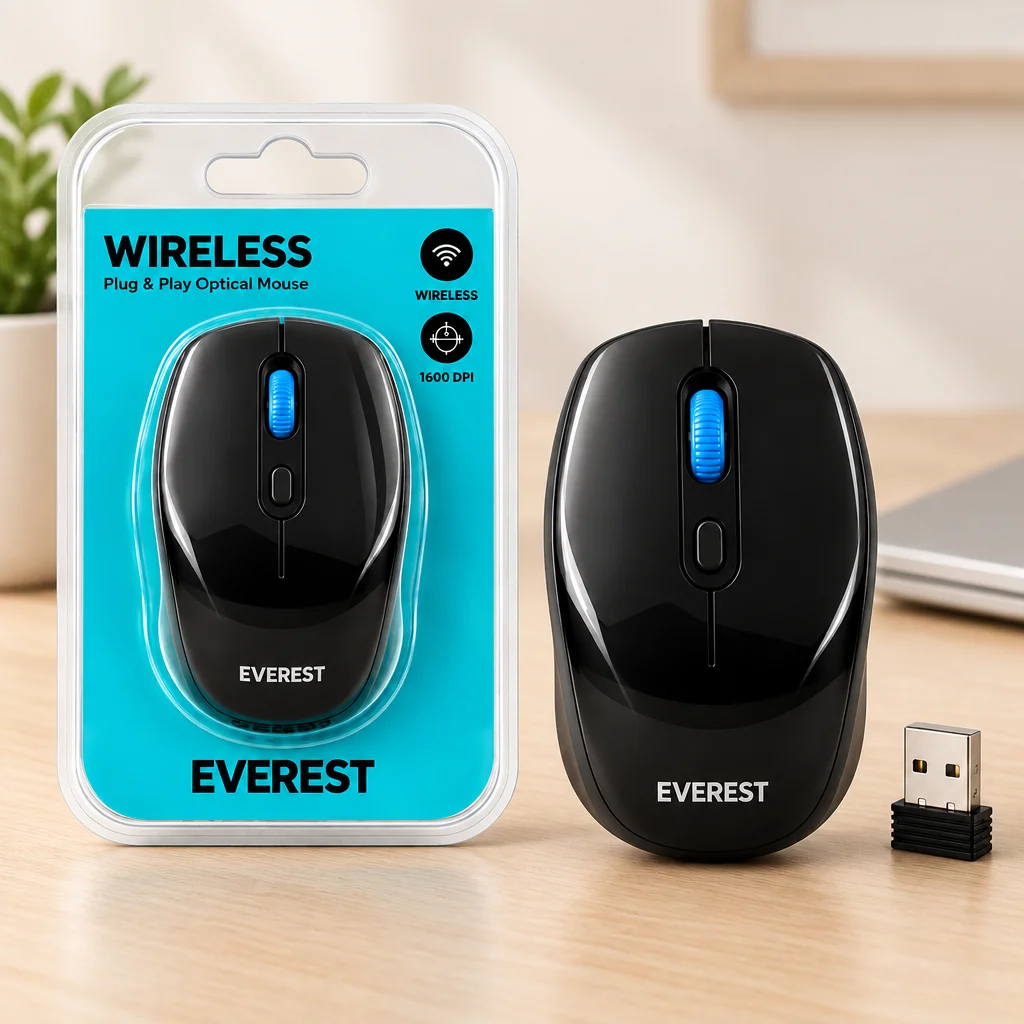 Kablosuz Optik Mouse Siyah Lacivert