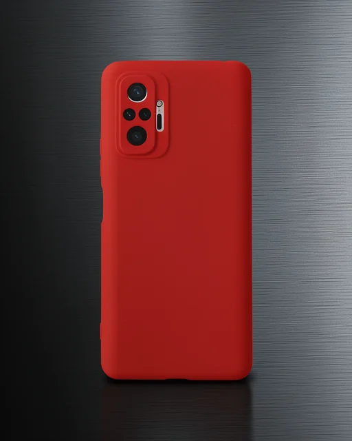 Xiaomi Redmi Note 10 Pro Kılıf Nano İçi Kadife Silikon - Kırmızı