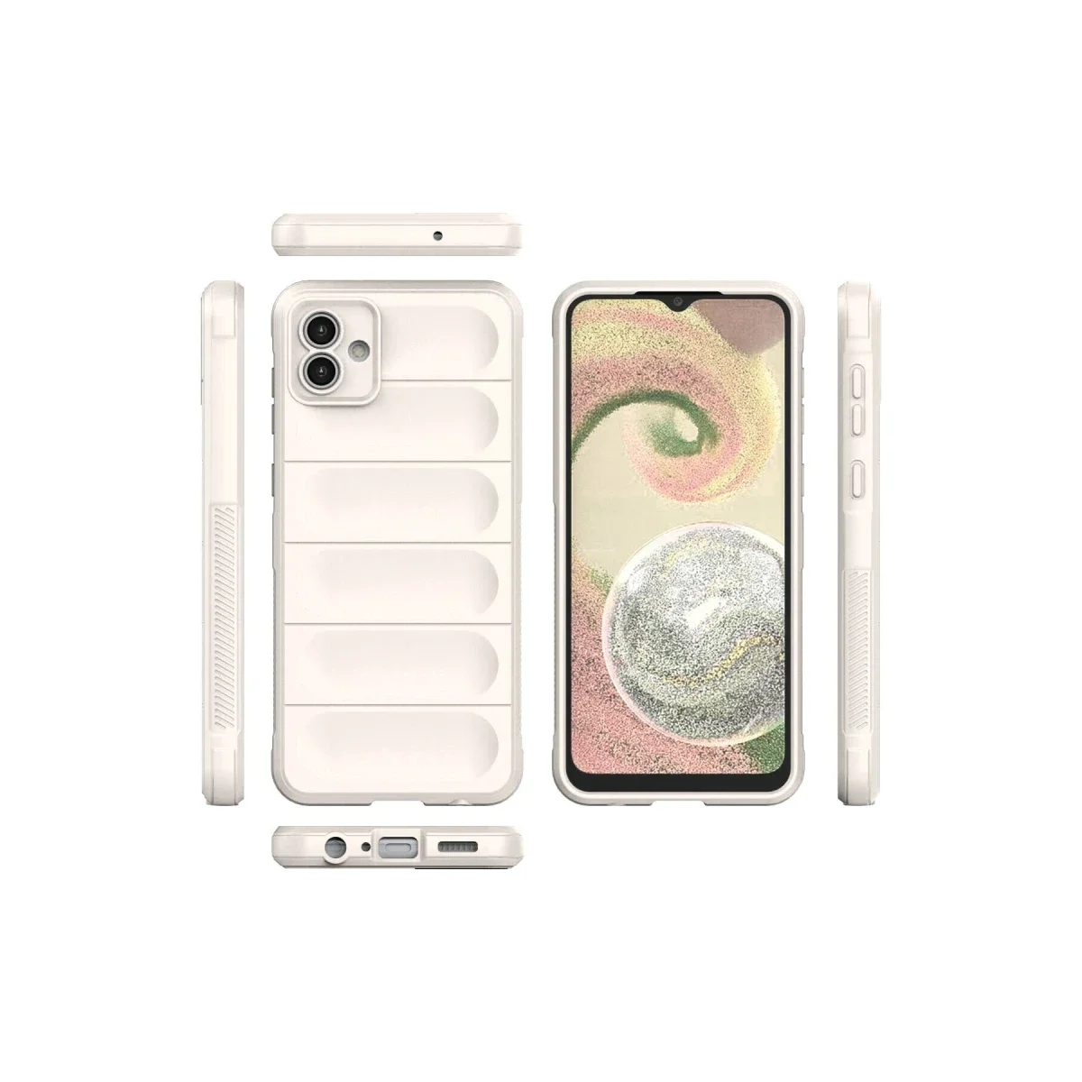 Samsung Galaxy A04 Kılıf Optimum Silikon - Krem görsel 3