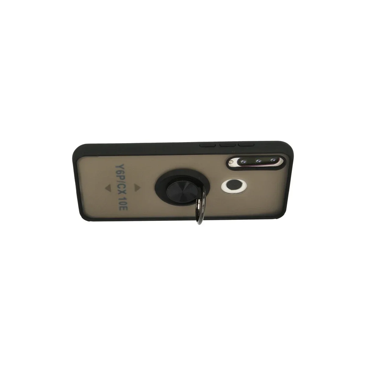 Huawei Y6P Kılıf Montreal Yüzüklü Silikon Kapak - Siyah görsel 3