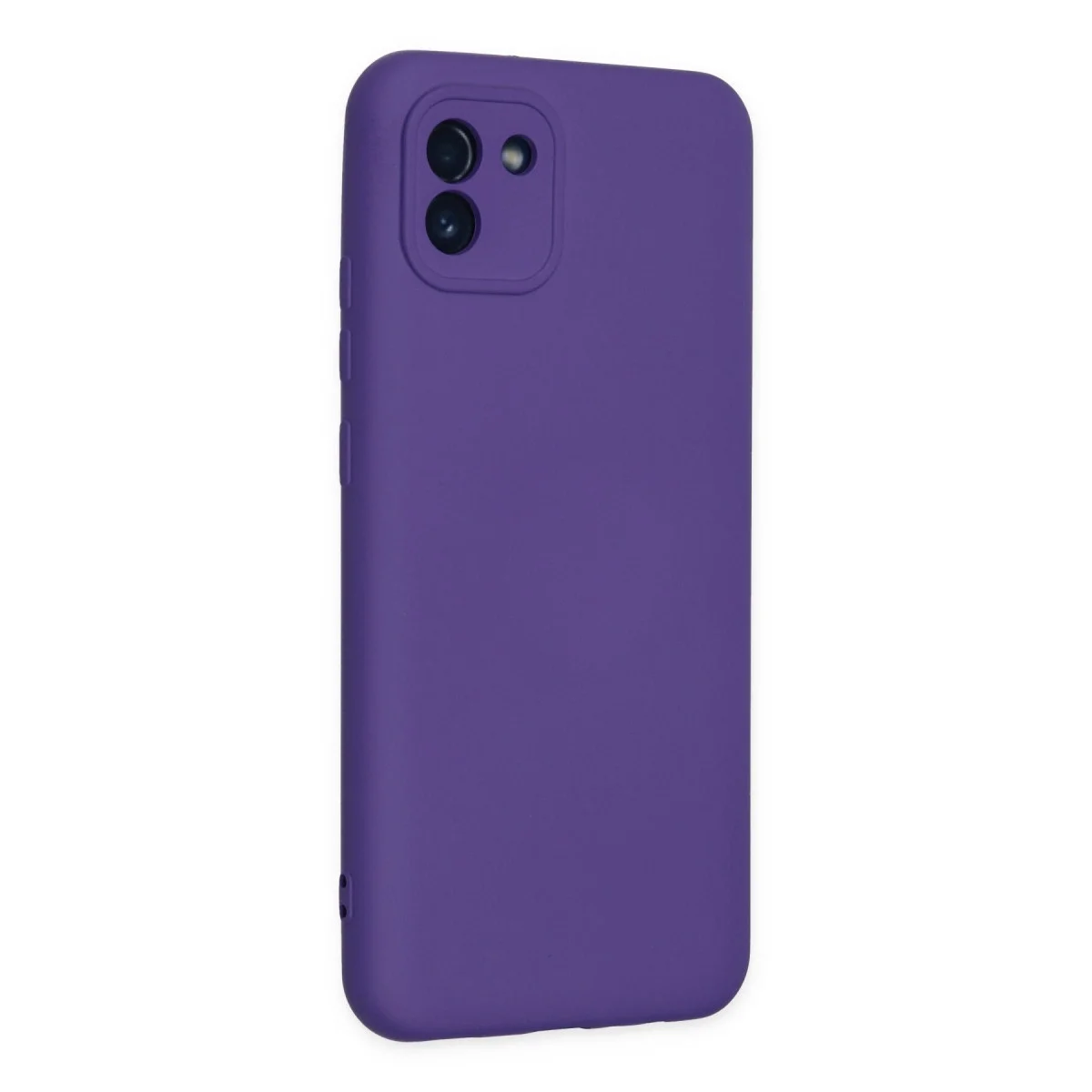 Samsung Galaxy A03 Kılıf Nano İçi Kadife Silikon - Mor görsel 2