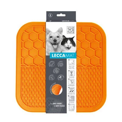 Lecca Kedi ve Köpekler İçin Yavaş Beslenme Ödül Matı Large Turuncu 30x30 Cm