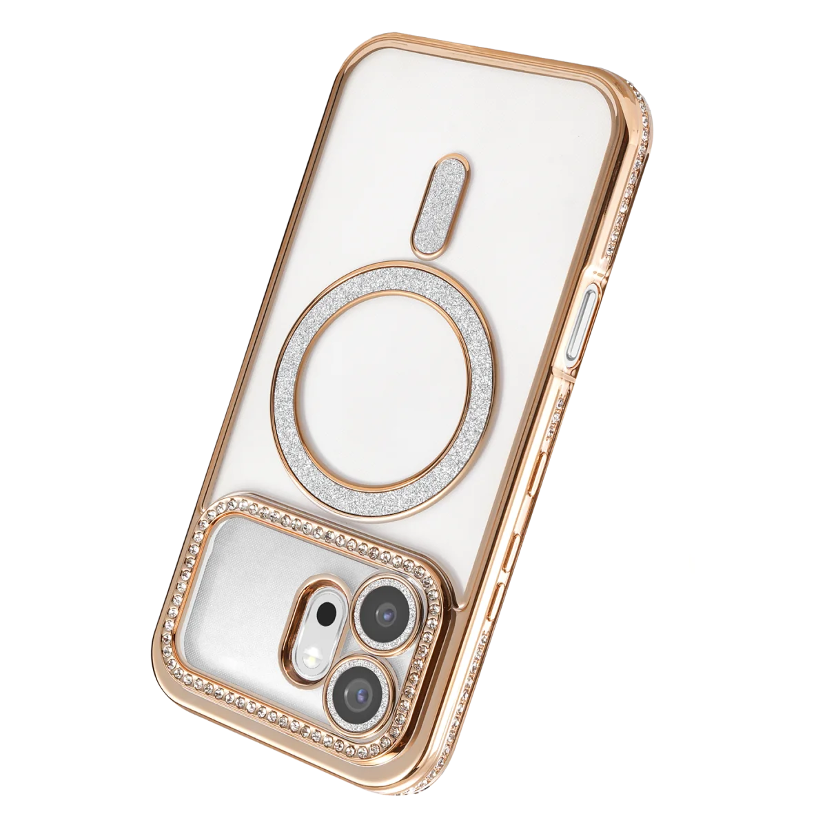 Huawei Honor 600 Joke Simli Magneticsafe Kılıf - Gold görsel 3
