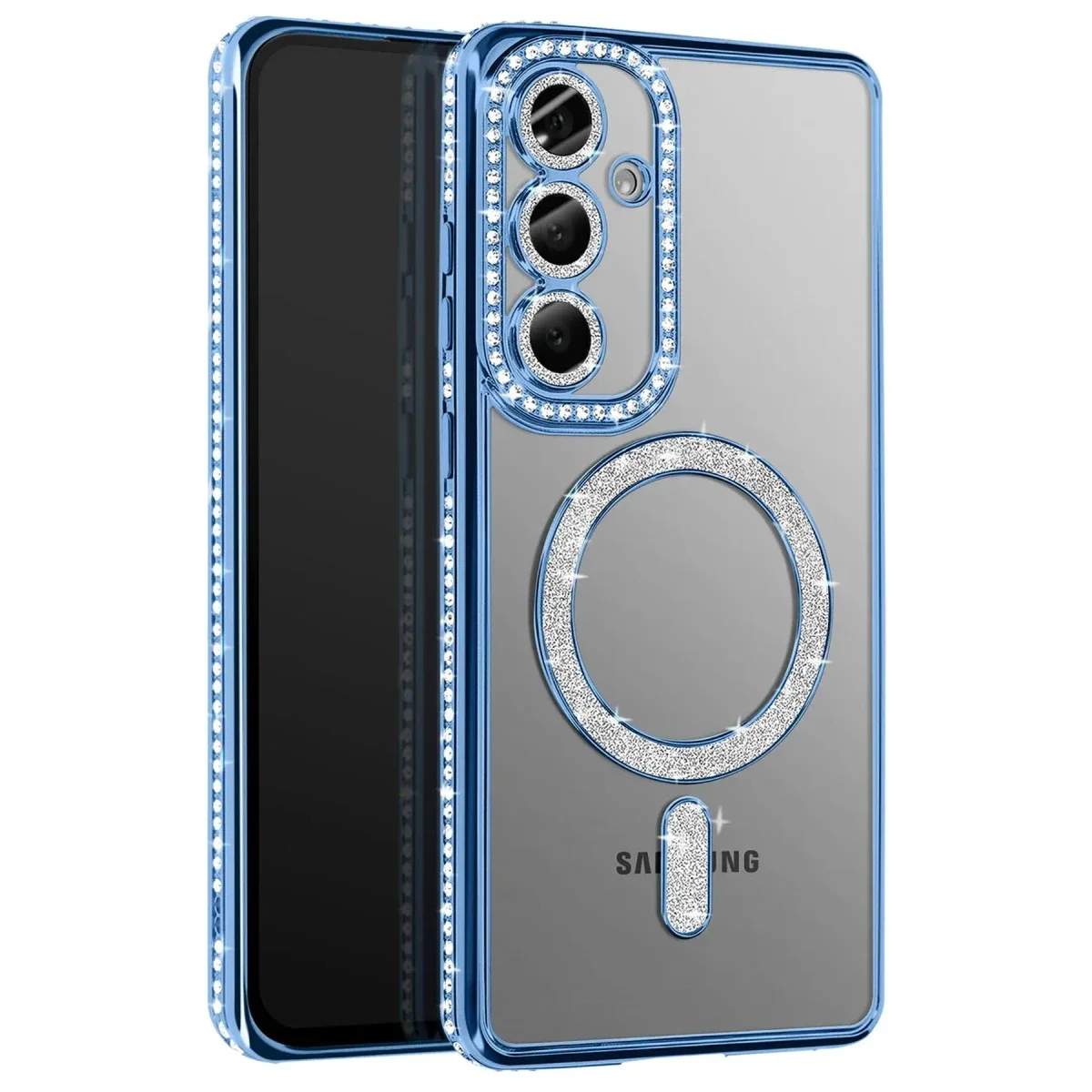 Samsung Galaxy S26 Joke Simli Magneticsafe Kılıf - Mavi