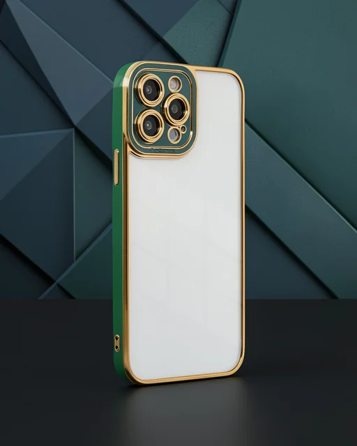 Apple İphone 13 Pro Max Kılıf Liva Lens Silikon - Yeşil
