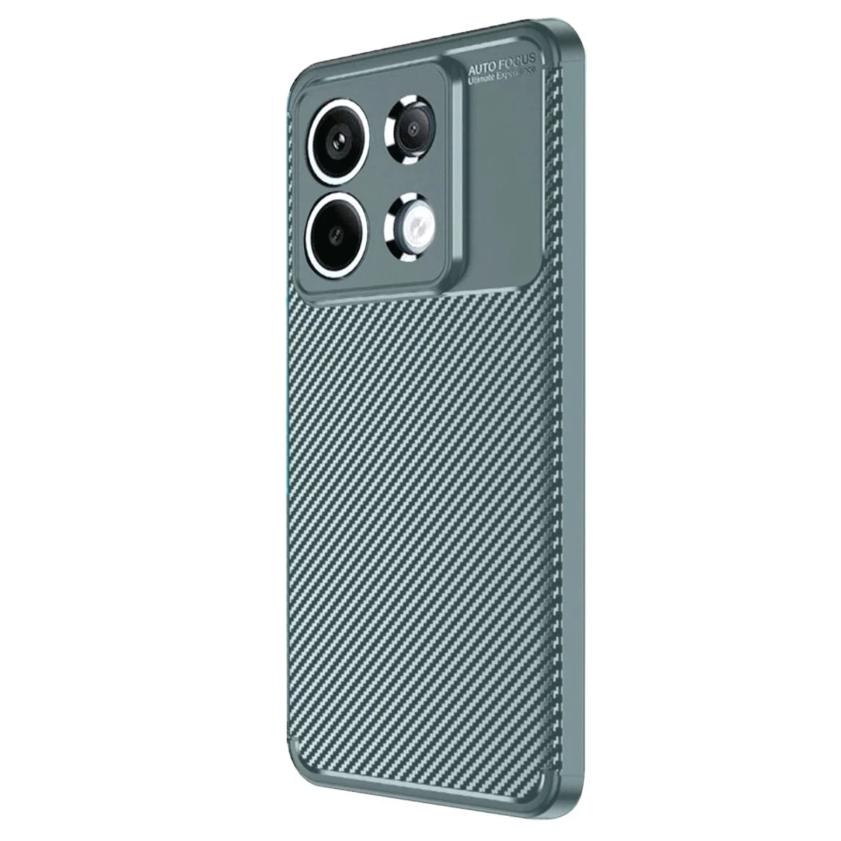 Xiao Red Note 13 Pro 4g Kılıf Auto Focus Karbon Kapak - Gri görsel 2
